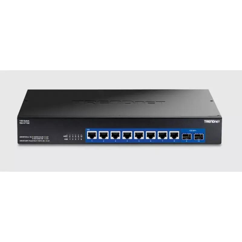 Switch no gestionado Trendnet TEG-S7102 10G Ethernet 8 puertos negro