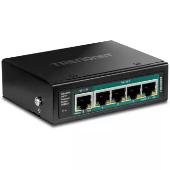Switch de red TRENDnet TI-B541 no gestionado 5 puertos Gigabit Ethernet (10/100/1000) con PoE, negro
