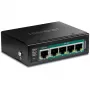 Switch de red TRENDnet TI-B541 no gestionado 5 puertos Gigabit Ethernet (10/100/1000) con PoE, negro