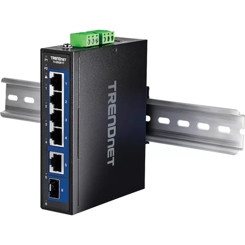 Trendnet TI-G50611 switch Ethernet industrial no gestionado de 6 puertos 2.5G con soporte 10G SFP