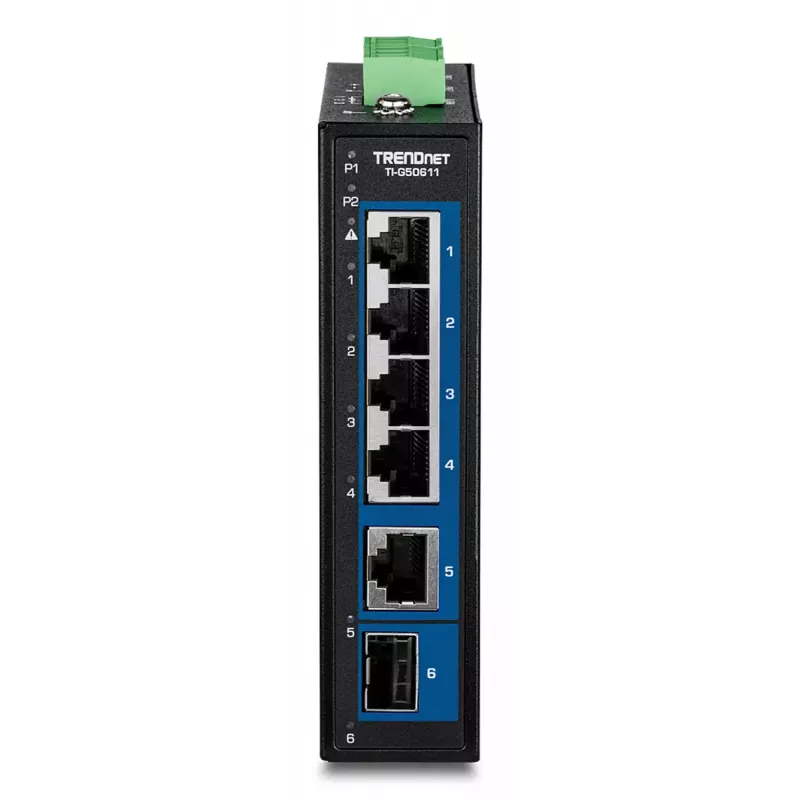 Trendnet TI-G50611 switch Ethernet industrial no gestionado de 6 puertos 2.5G con soporte 10G SFP