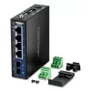 Switch Gigabit Ethernet no gestionado TRENDnet TI-G51SC, 4x RJ-45 10/100/1000, capacidad 10 Gbit/s, 2000 MAC, 9–60 V, montaje en pared