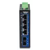 Switch Gigabit Ethernet no gestionado TRENDnet TI-G51SC, 4x RJ-45 10/100/1000, capacidad 10 Gbit/s, 2000 MAC, 9–60 V, montaje en pared
