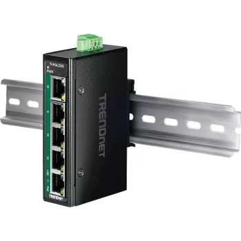 TRENDnet TI-PGLC50 Switch industrial Gigabit Ethernet PoE+ de 5 puertos no gestionado