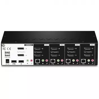 Switch KVM Trendnet TK-440DP negro plata