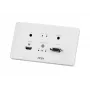 Transmisor ATEN HDMI y VGA HDBaseT con placa de pared UE / PoH (4K@100m) (HDBaseT Class A)