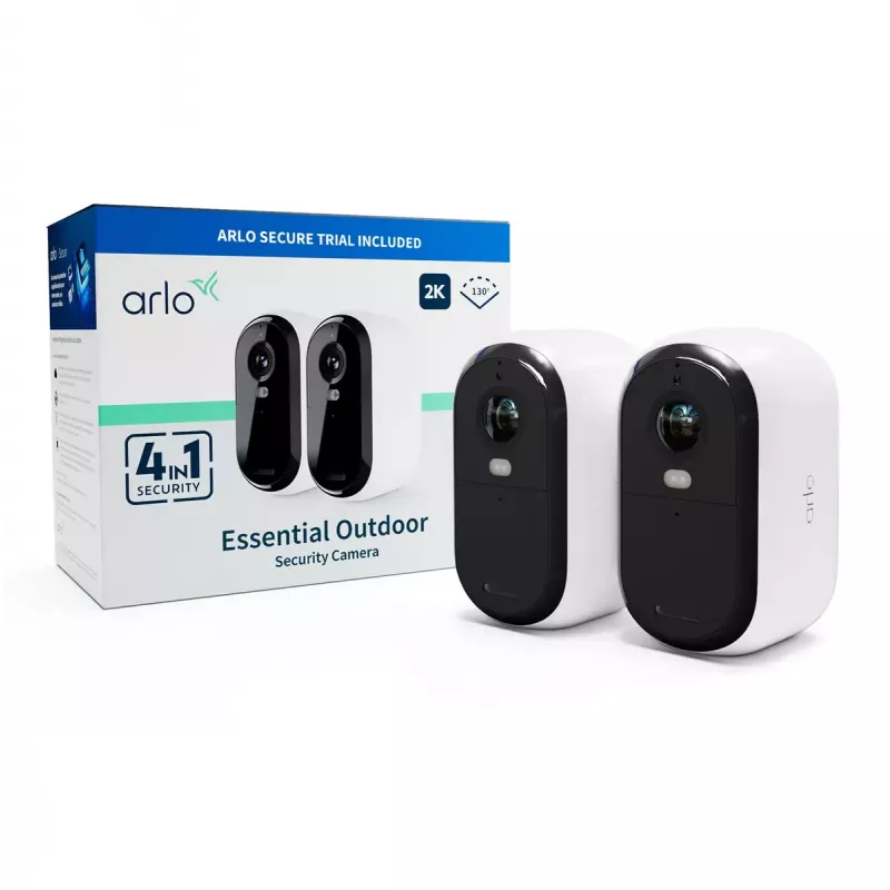 Cámara de vigilancia IP Arlo Essential 2K 2560 x 1440 Inalámbrica Interior y exterior