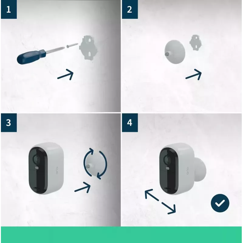 Cámara de vigilancia IP Arlo Essential 2K 2560 x 1440 Inalámbrica Interior y exterior