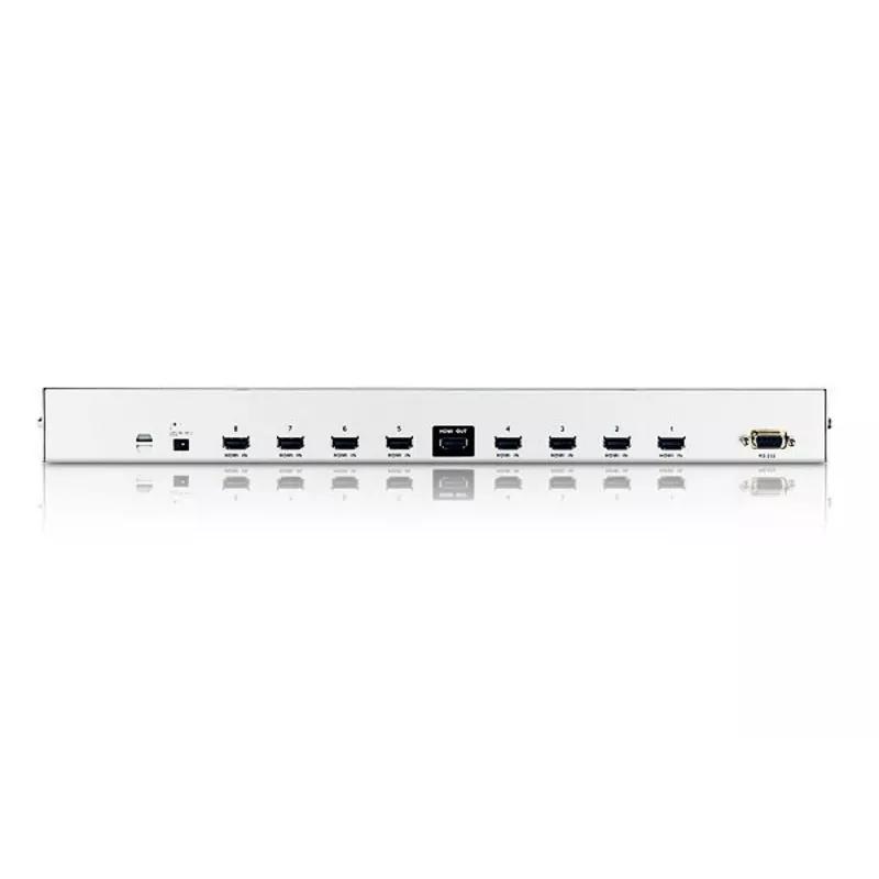 Conmutador de audio/vídeo HDMI ATEN de 8 puertos con mando a distancia por infrarrojos