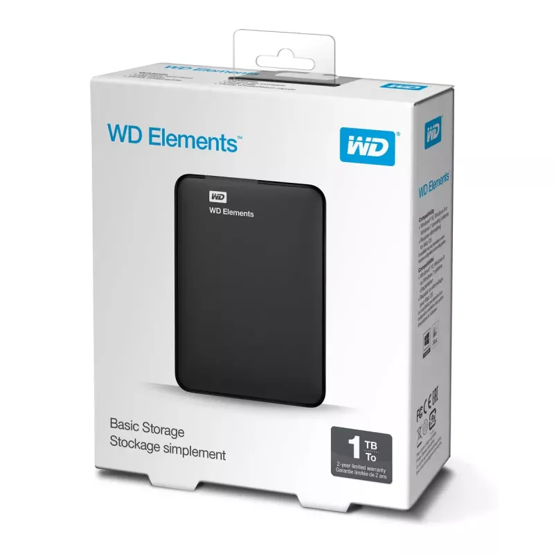 Disco duro externo Western Digital 1 TB 3.2 Gen 1 WD Elements Portable