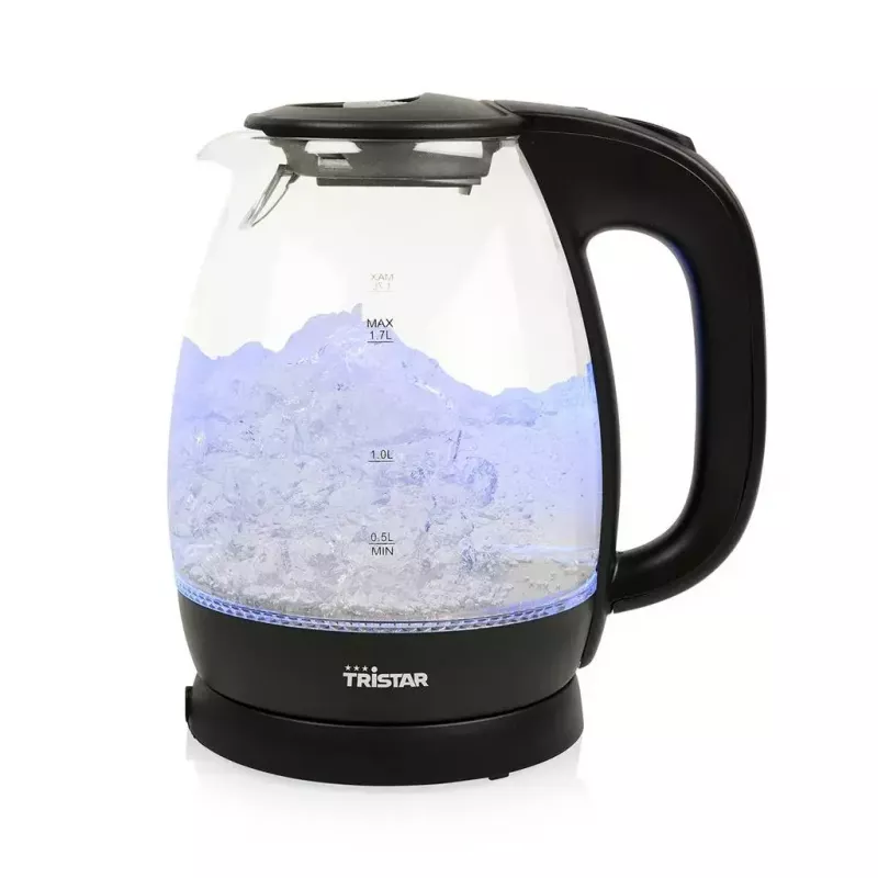 Hervidor de agua eléctrico Tristar WK-3405 1,7 l 2200 W negro transparente