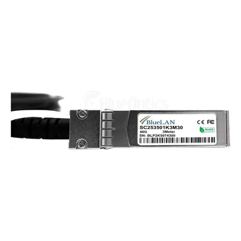 Cable de fibra óptica InfiniBand BlueOptics X4DACBL5 5 m QSFP 4xSFP+ negro
