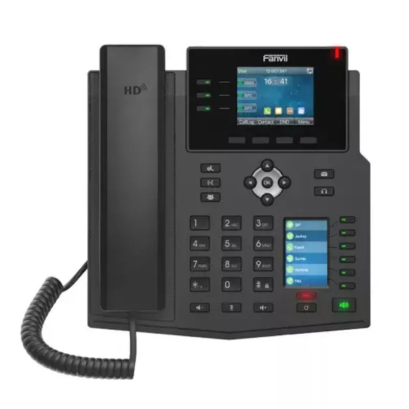 Teléfono IP Fanvil X4U negro 12 líneas LCD Wi-Fi