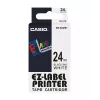 Cinta para etiquetadora Casio XR-24WE1 negro sobre blanco