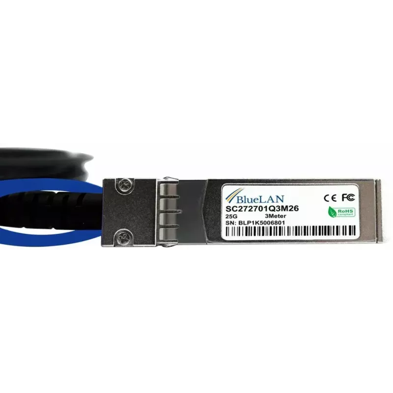 Cable de fibra óptica InfiniBand BlueOptics XXVDACBL2M-BL 2 m SFP28 negro