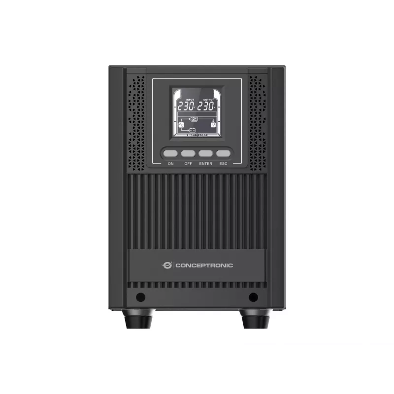 Conceptronic ZEUS52ES2K 2000VA 1800W SAI torre online, Schuko
