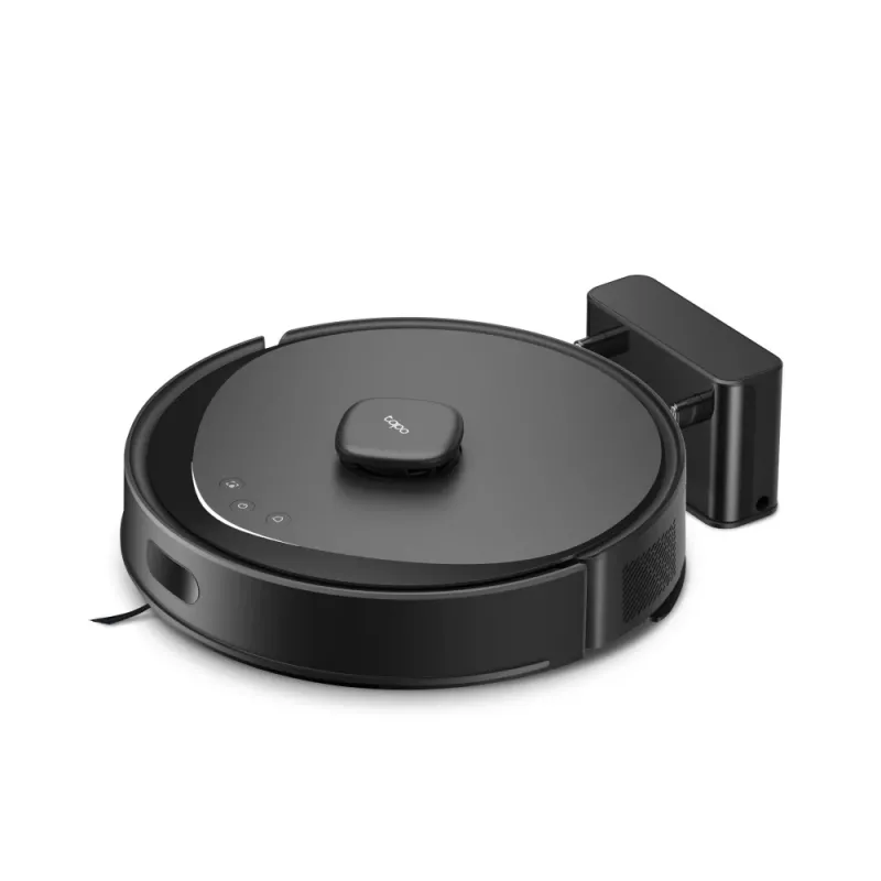 TP-Link Tapo Robot aspirador, sin bolsa, negro, redondo, recargable, 55 dB, 0,3 L