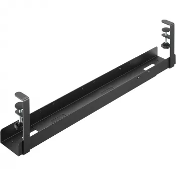 Canaleta guía de cables universal InLine de 3 niveles (80/100/120 cm) para montaje bajo mesa, negra