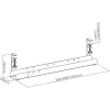 Canaleta guía de cables universal InLine de 3 niveles (80/100/120 cm) para montaje bajo mesa, negra