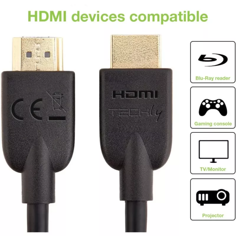 Techly ICOC HDMI2-4-050T Cable HDMI 5 m HDMI Tipo A (Estándar) Negro