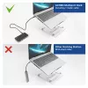 ACT Estación de acoplamiento USB-C 4K MST para 2 monitores HDMI, Ethernet, USB-C, 3x USB-A, PD-Passthrough y 1 metro de cable de conexión extraíble