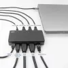 ACT Estación de acoplamiento USB-C 4K MST para 2 monitores HDMI, Ethernet, USB-C, 3x USB-A, PD-Passthrough y 1 metro de cable de conexión extraíble