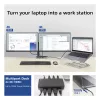 ACT Estación de acoplamiento USB-C 4K MST para 2 monitores HDMI, Ethernet, USB-C, 3x USB-A, PD-Passthrough y 1 metro de cable de conexión extraíble
