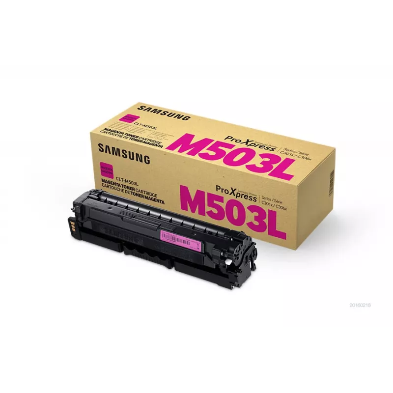 Cartucho de tóner Samsung CLT‑M503L magenta, original, 1 unidad, impresión láser, 5000 páginas de autonomía