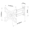 Techly Soporte de pared para LCD LED 19-37'' inclinable 2 articulaciones Negro ICA-LCD 2923B