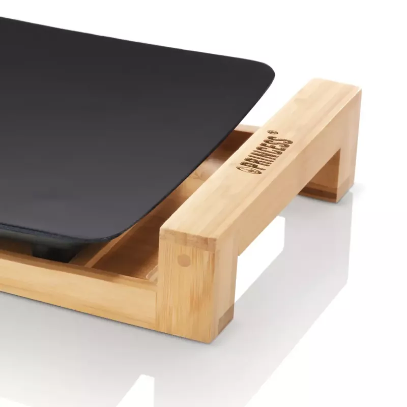 Placa de cocina Princess 103026 Table Chef Pure Black aluminio bambú negro 220W