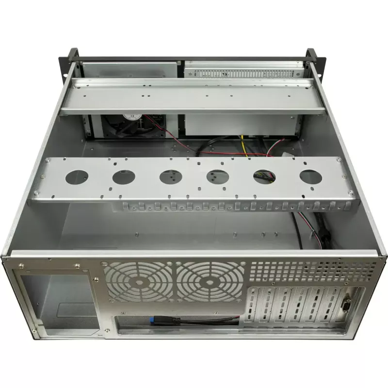 Rack de servidor Inter-Tech 4U-4460 TFT negro 1x ventilador de 120 mm 5,25