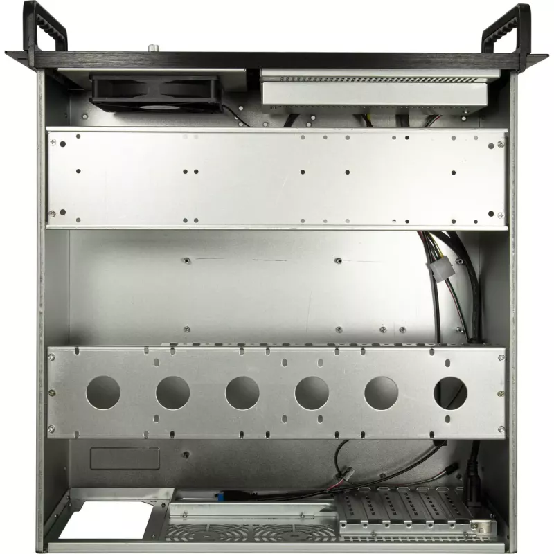 Rack de servidor Inter-Tech 4U-4460 TFT negro 1x ventilador de 120 mm 5,25