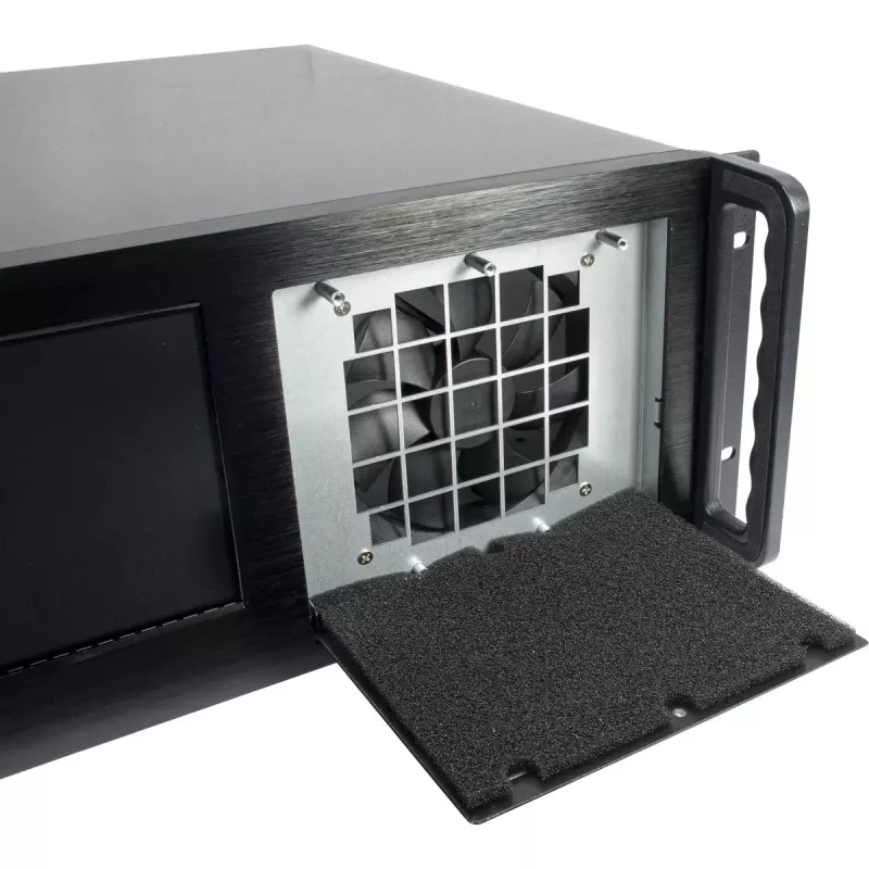 Rack de servidor Inter-Tech 4U-4460 TFT negro 1x ventilador de 120 mm 5,25