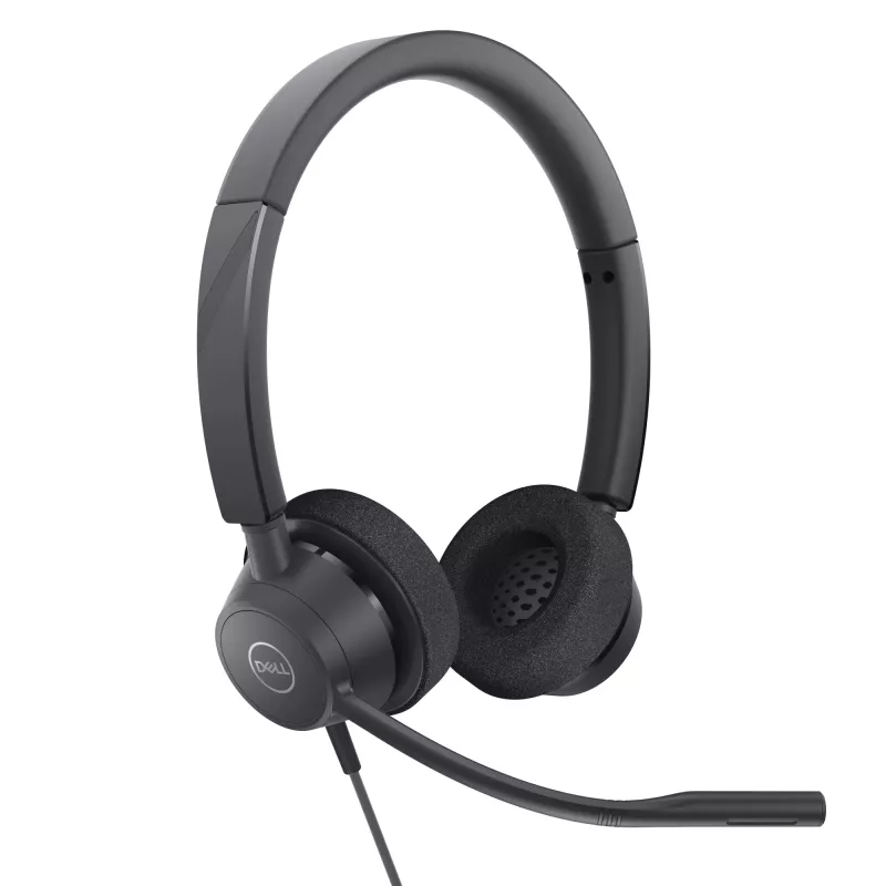 DELL Pro auriculares estéreo - WH3022, con cable, oficina/call center, 96 g, auriculares, negro
