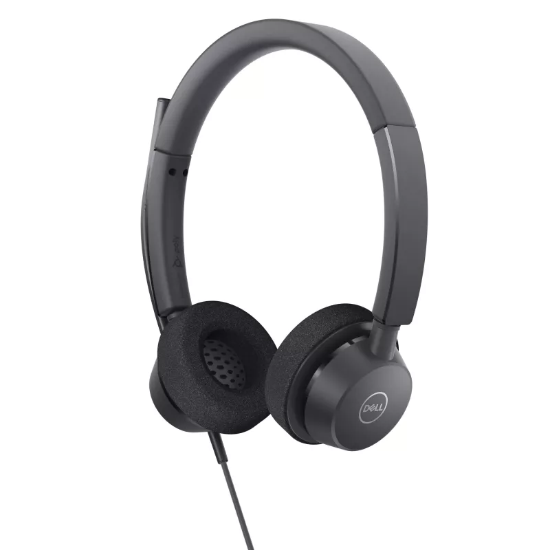 DELL Pro auriculares estéreo - WH3022, con cable, oficina/call center, 96 g, auriculares, negro