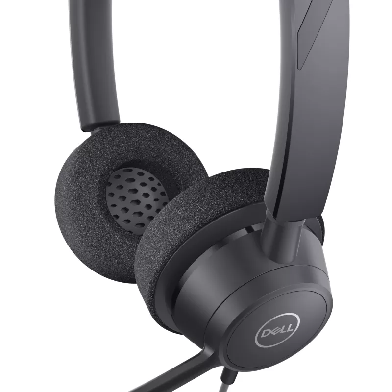 DELL Pro auriculares estéreo - WH3022, con cable, oficina/call center, 96 g, auriculares, negro