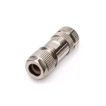 Digitus CAT 6A conector M12 Jack X-coded IP67 plateado plano