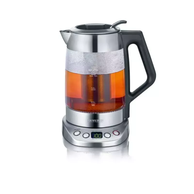 Hervidor de agua Severin 1,7 L 3000 W negro acero inoxidable