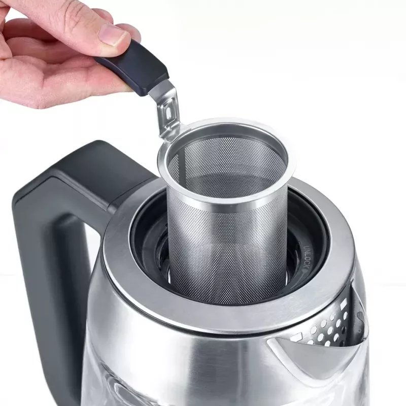 Hervidor de agua Severin 1,7 L 3000 W negro acero inoxidable