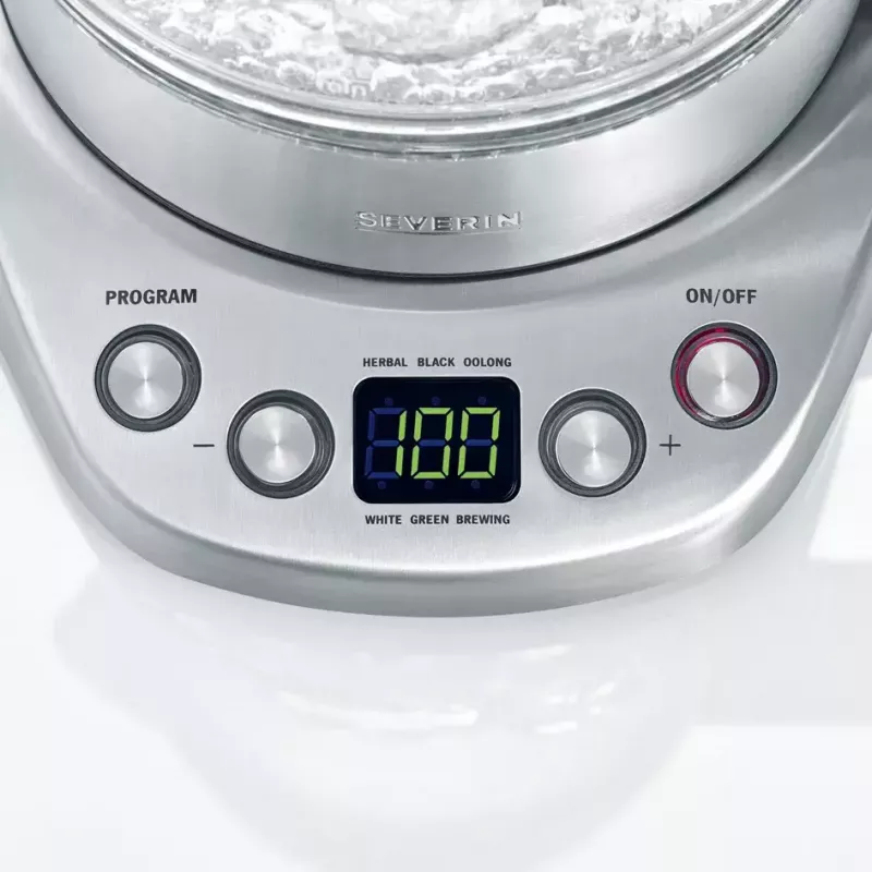 Hervidor de agua Severin 1,7 L 3000 W negro acero inoxidable