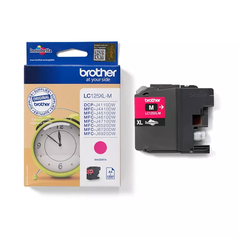Brother LC125XLM Cartucho de tinta 1 ud. Original Extra (Súper) Alto Rendimiento Magenta