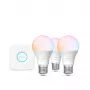 Kit de iluminación inteligente Philips Hue White and Colour Ambience Essential – 3 bombillas inteligentes E27, 806 lm, 8 W, Bluetooth/Zigbee