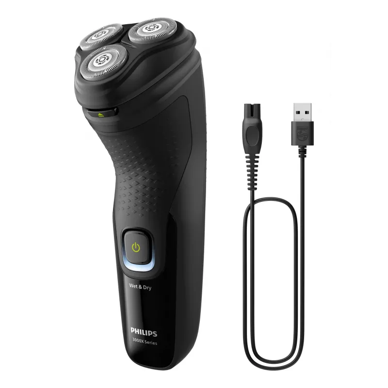 Philips X3021/00 Afeitadora de hombre afeitadora rotativa recortadora negra