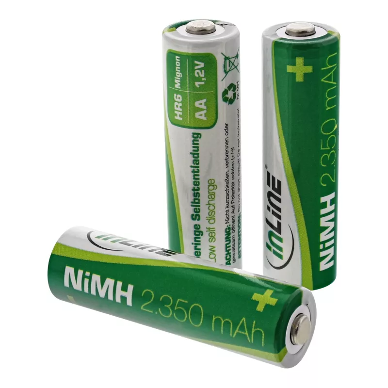 InLine Batería NiMH, Mignon (AA), 2350 mAh, lista para usar