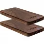 InLine 01478D Power bank USB 5000 mAh madera de nogal, pantalla LED, pack de 2