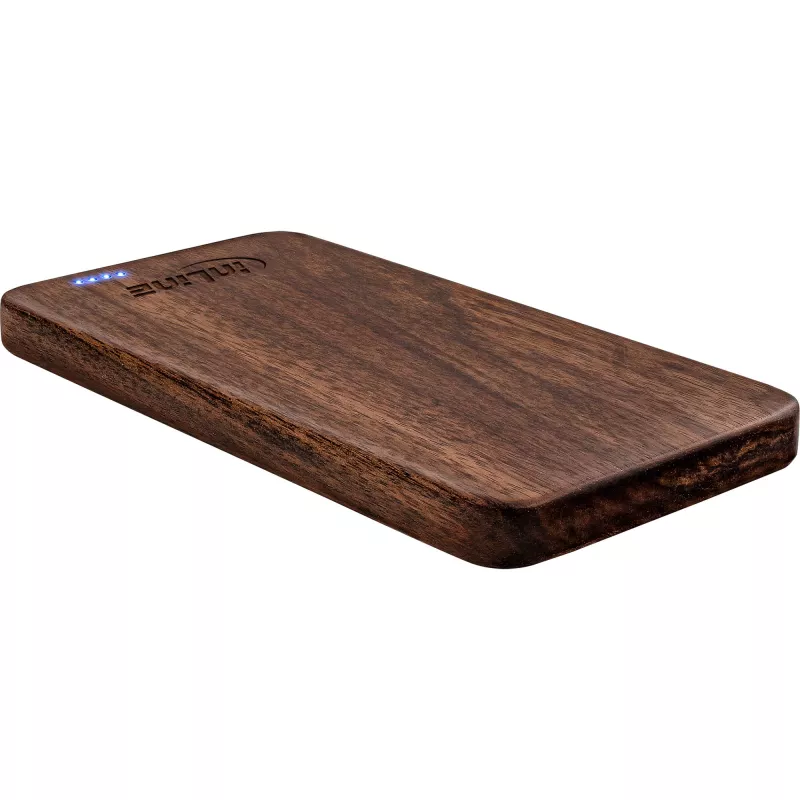 InLine woodplate, PowerBank USB 5.000mAh, con LED, nogal