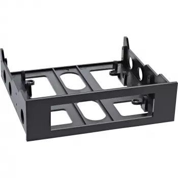 Marco embellecedor InLine 03700B marco de montaje para disquetera con tornillos, negro