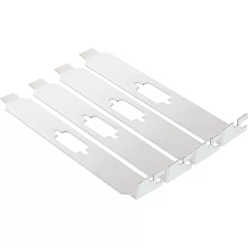 InLine chapa de ranura con hueco para conector hembra o macho Sub-D de 9 pines, 4 uds.