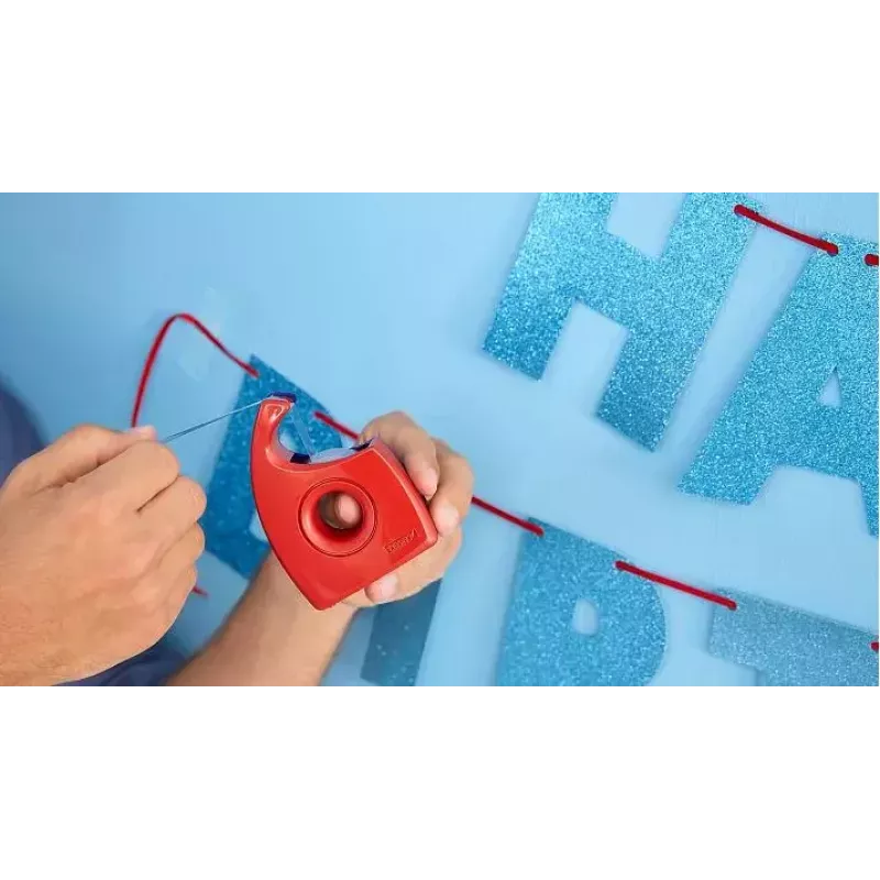 tesa Easy Cut Dispensador manual, rojo/azul, para rollos de hasta 19 mm x 33 m, vacío
