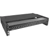 Rack plegable InLine 19 pulgadas, 2HE, 24–40 cm de profundidad, con tapa, negro
